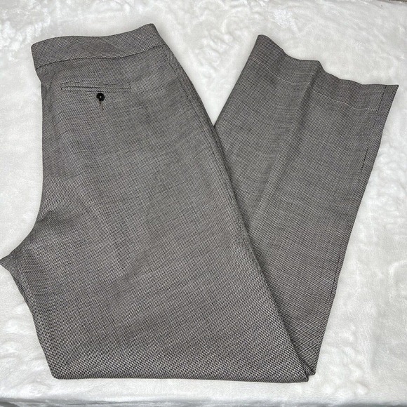 Pendleton Black & White Savvy Stretch Wool High Rise Straight Leg Dress Pants 12 - Picture 5 of 11